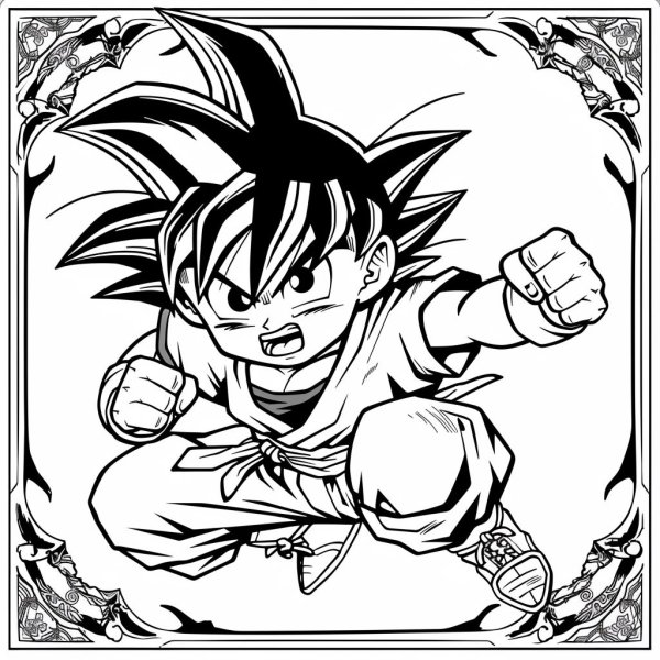 Tranh tô màu Songoku 3