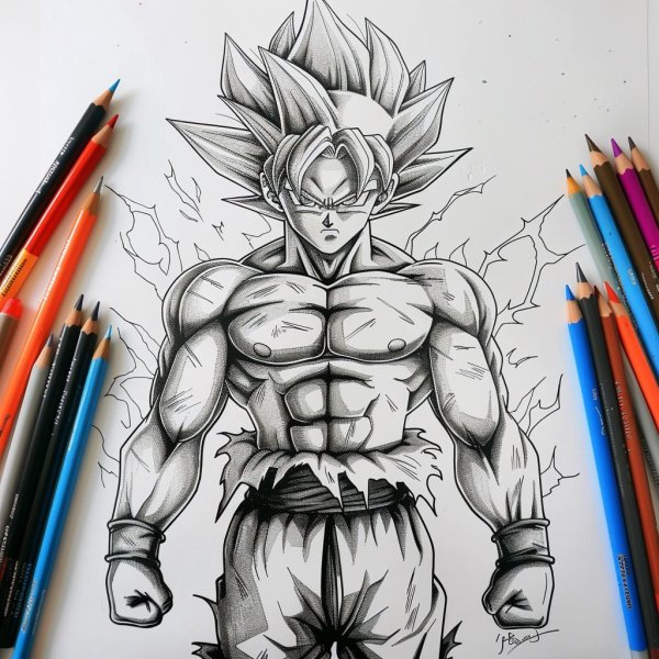 Tranh tô màu Songoku 7