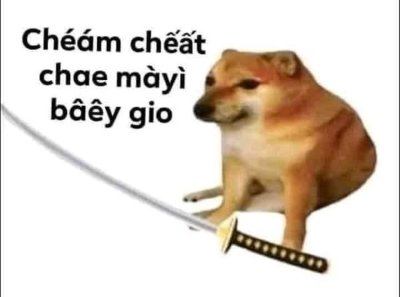 Meme cheems cầm kiếm 4