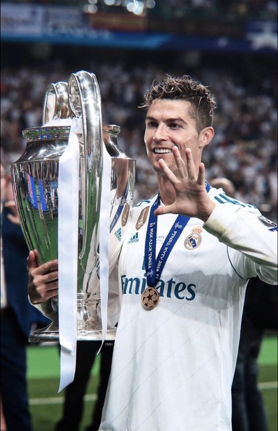 ảnh Ronaldo cầm cúp 2